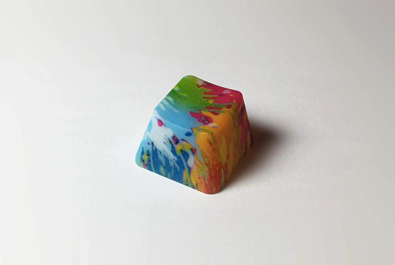 Unique Hydrographics Tie Dye Mechanical Keyboard Keycap - أكسسوار لوحة مفاتيح